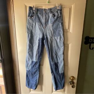 Reformation Upcycled Patchwork High Rise Straight Jeans (one of a kind!)